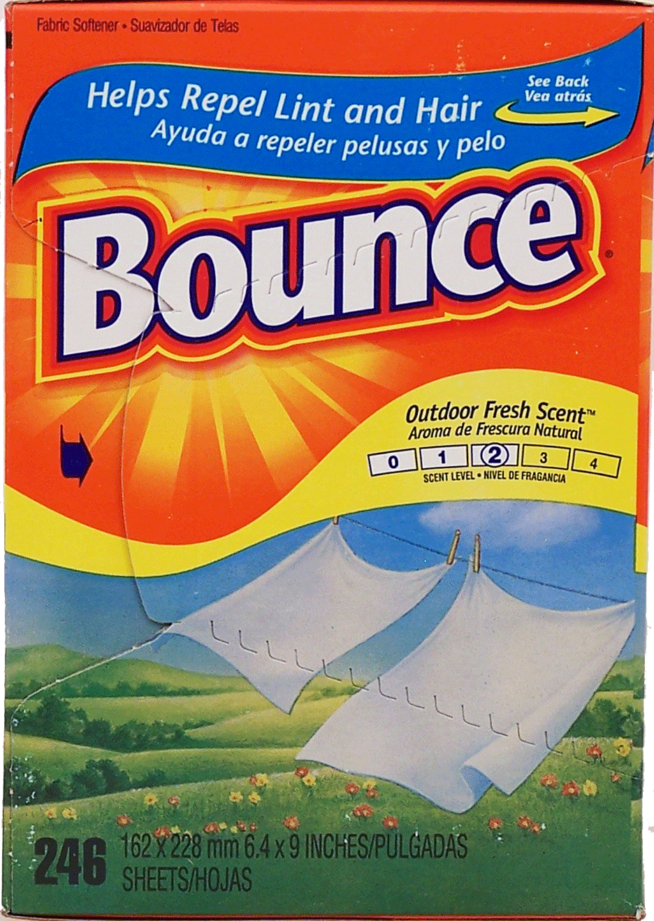 Bounce&nbsp;&nbsp;dryer sheets, fabric softener, outdoor fresh scent Full-Size Picture